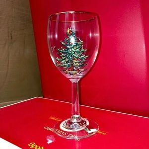 Spode Christmas Tree Wine Glass Set